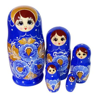 Матрешка 5 в 1 большая Гжель Д626