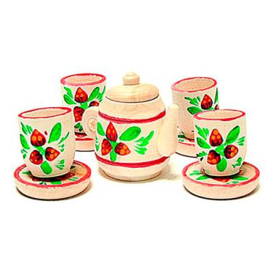 Чайный сервиз на 4 персоны раскрашенный РНТ-Д018