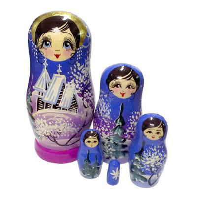 Матрешка Времена года Зима 5 в 1 Д590
