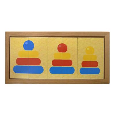 Больше-меньше картинки разрезные Пирамидка Д663