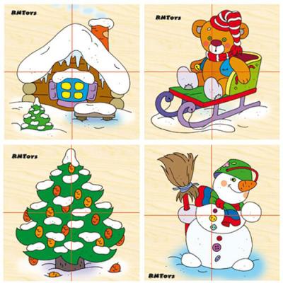 Зима картинки разрезные Д695