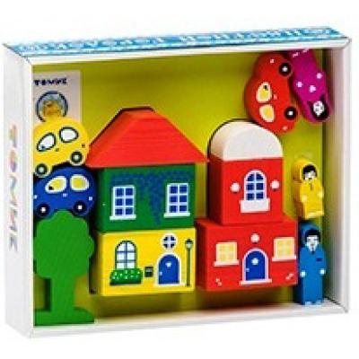 Конструктор Цветной городок зелёный 14 дет.  8688-4