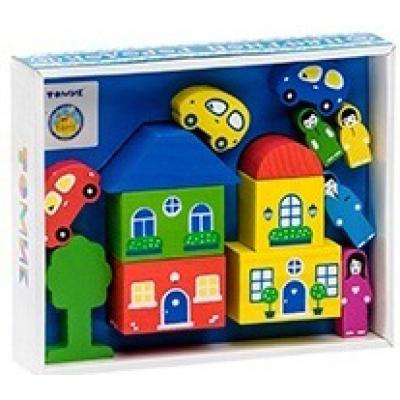 Конструктор Цветной городок синий 14 дет. 8688-6