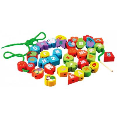 Геометрические бусы-алфавит 43 детали Д001