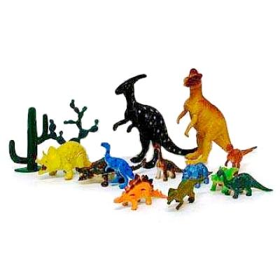 Набор резиновых зверей Динозавры с растениями Н2961