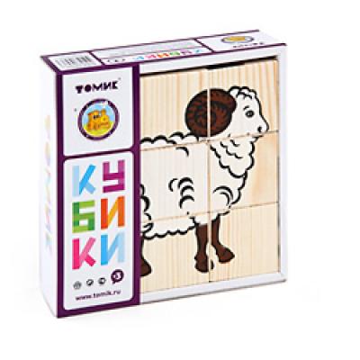 Кубики Сложи рисунок: Домашние Животные  9 деталей