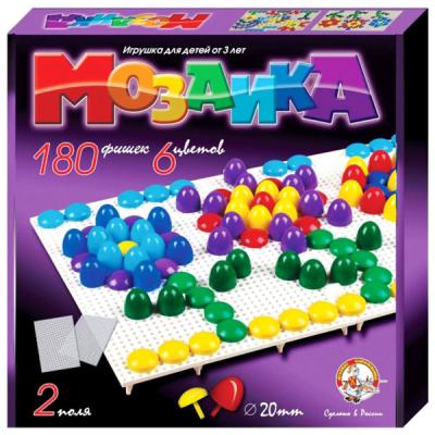 Мозаика d 20 6 цв 180 шт 2 поля  02007