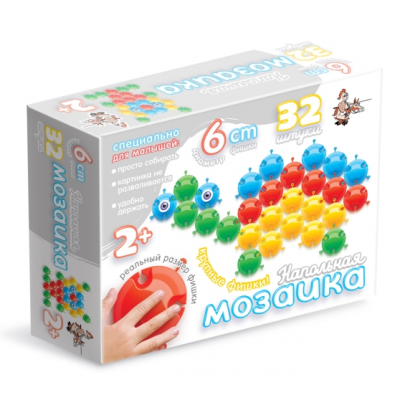 Мозаика напольная с крупными фишками d60/32 эл 01539  