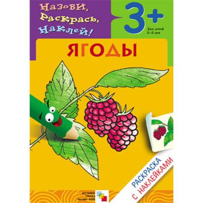 Раскраска с наклейками. Ягоды МС00692