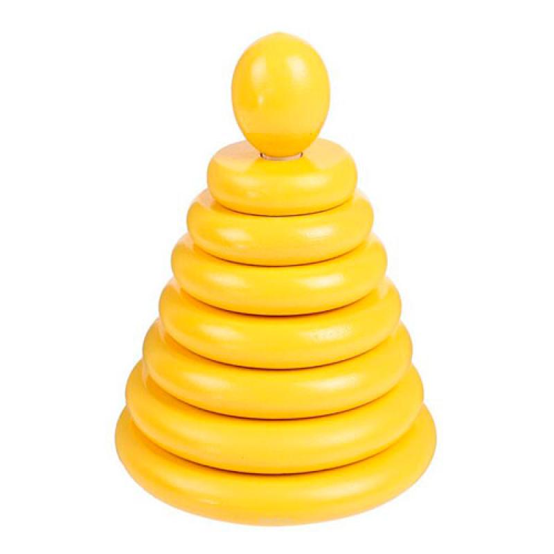 Пирамидка Желтая 8 деталей Д516 