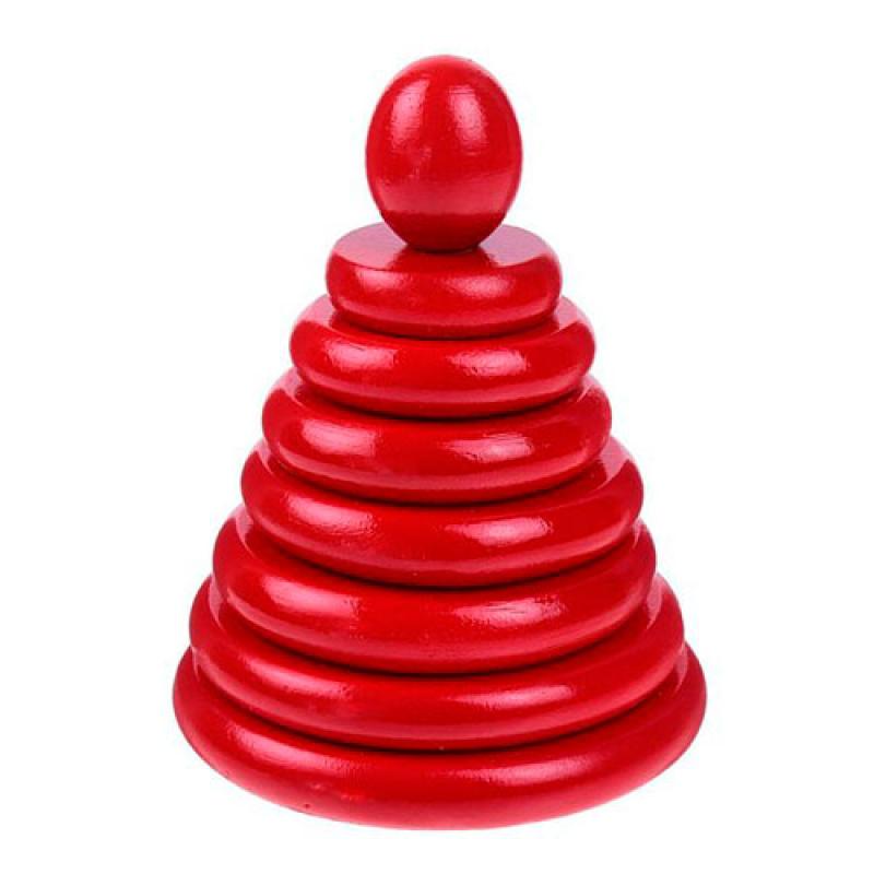 Пирамидка Красная 8 деталей Д511 