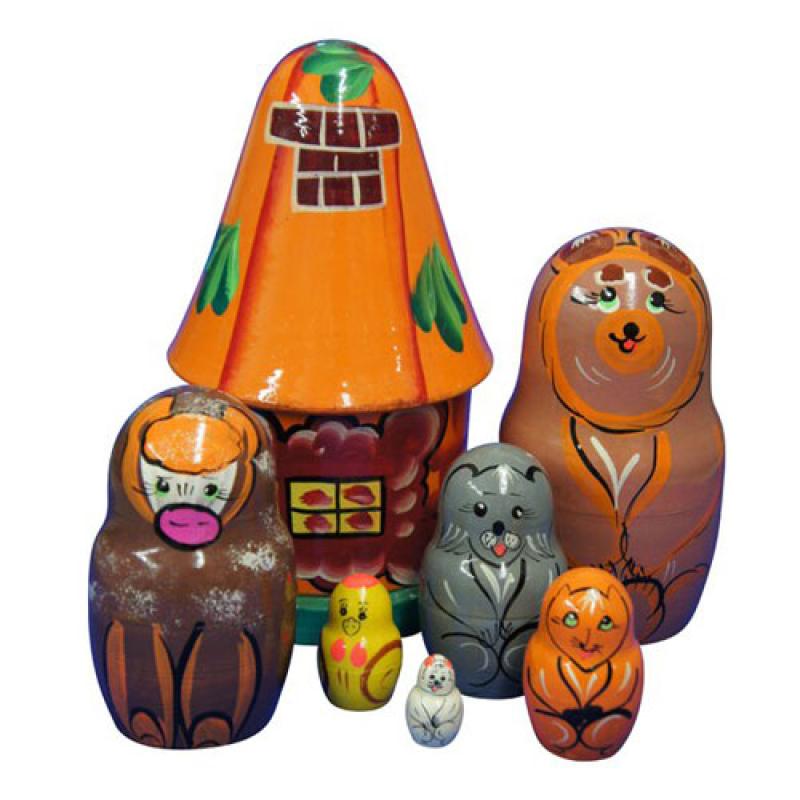 Матрешка Сказка Лубяная избушка Д343