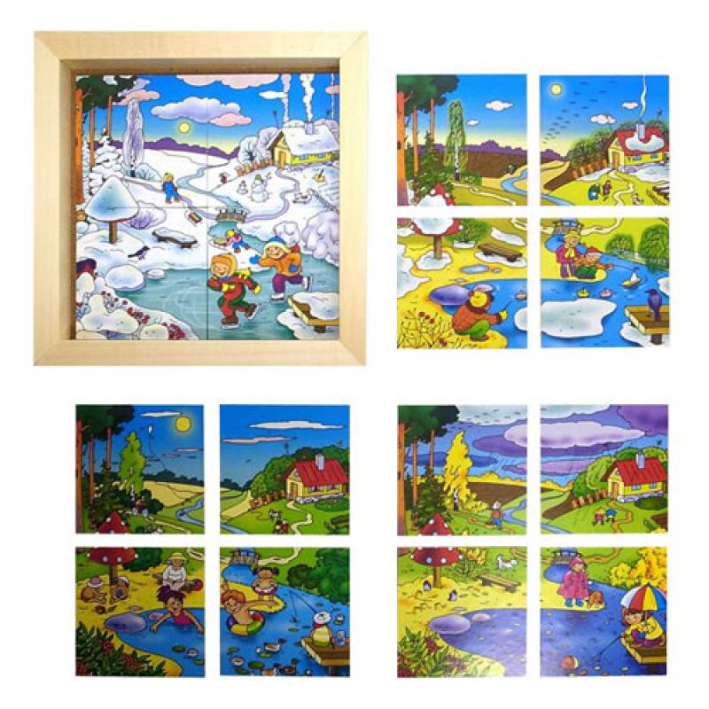 Времена года-старшие картинки разрезные РНТ-Д192