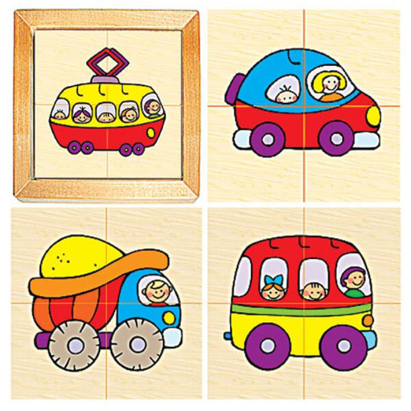 Транспорт городской картинки разрезные Д246