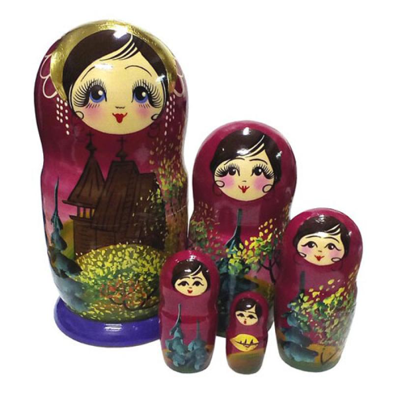 Матрешка Времена года Осень 5 в 1 Д593
