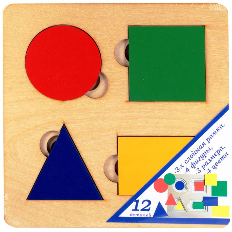 Больше-меньше Геометрия арт.7909 доска Сегена