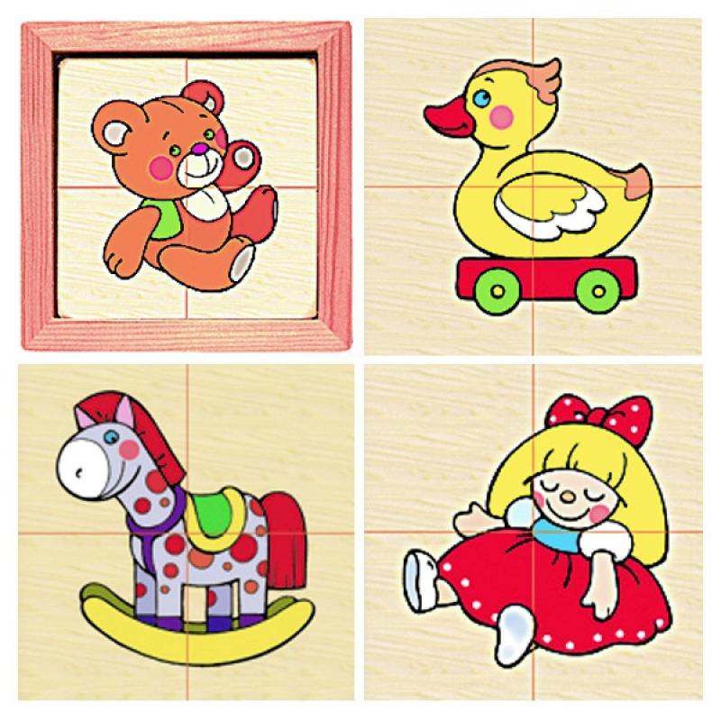 Игрушки картинки разрезные Д-007