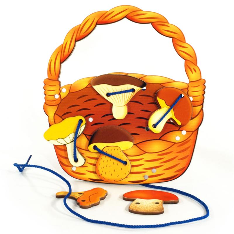 Шнуровка Корзина с грибами арт.7930 