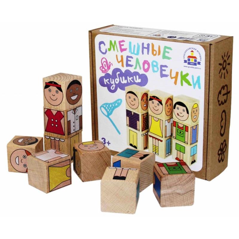 Кубики Смешные человечки КУБ-09
