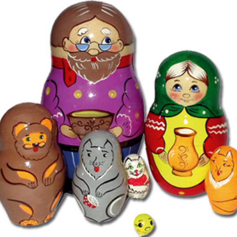 Матрёшка  Сказка  Колобок ( 7 в 1 )